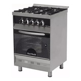 Cocina Industrial Sol Real Mini 516v A Gas 4 Hornallas  Acero Inoxidable Puerta Con Visor