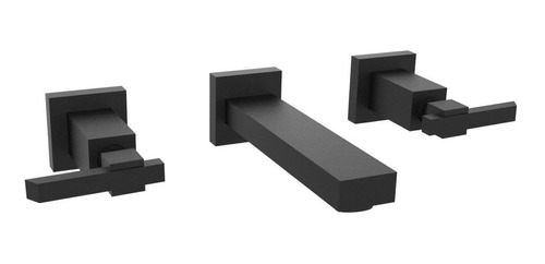 Grifería lavatorio pared hidromet geometry lever Black