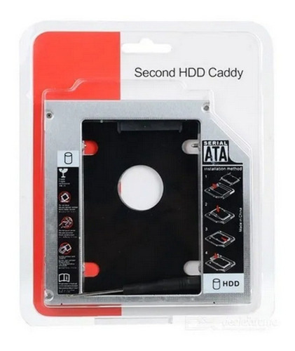 Caddy Segundo Disco Notebook Hdd Sata O Ssd Universal 9,5mm