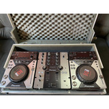 Kit Cdj-400 + Mixer Djm-250 + Case E Cabos