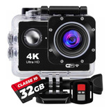 Câmera Filmadora Sport 4k Wifi Prova D'água + Memória 32gb
