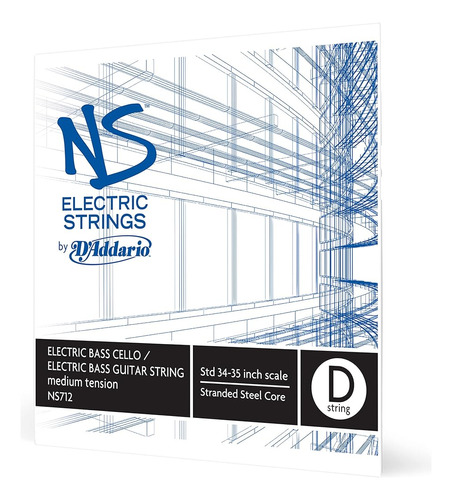 D'addario Ns Bajo Eléctrico/violonchelo Cuerda Re Simple, Es