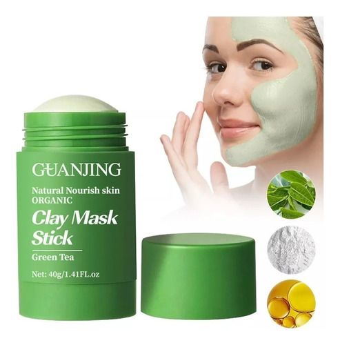 Mascarilla Máscara Facial De Limpieza Té Verde En Barra Acné