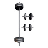 Kit De Barra + 2 Mancuernas + 30kg Discos Gfitness