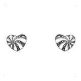 Aretes Corazon Marquesita Plata 925 Envio Gratis