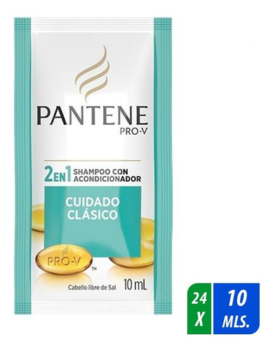 Shampoo Pantene Clásico 24 Sobres 10 Ml C/u