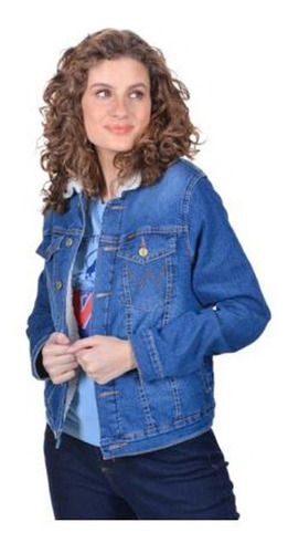 Jaqueta Jeans Wrangler Feminina Com Forro Wf7012
