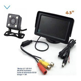 Kit Monitor Pantalla Color 4,3 Y Camara Retroceso Auto Casa