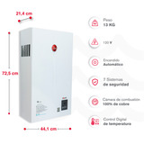 Calentador Rheem 16lt Digital Tiro Natural Gas Propano Glp Color Blanco