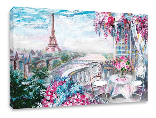 Cuadro Decorativo Canvas Sala Recamara Pintura Oleo París 