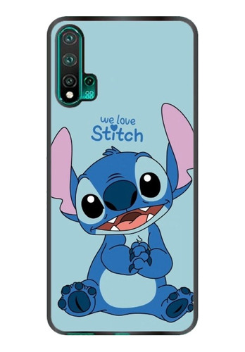 Funda Protector Para Huawei  Lilo Y Stitch Personaje Azul 