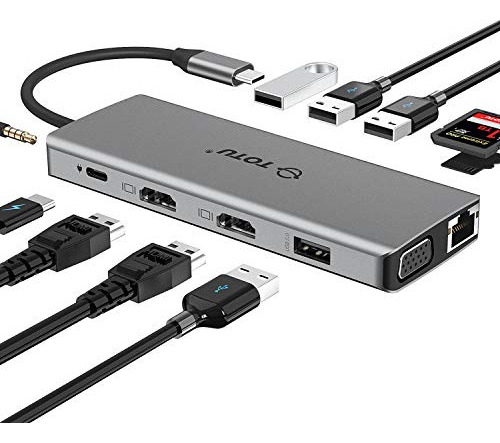 Concentrador Usb C, Concentrador Totu 13 En 1 Tipo C