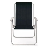 Silla Alta De Alumino Mor Conforto Sannet Playa Color Negro