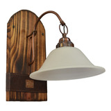 Iluminacion Estilo Campo, Aplique De Madera  Brazo 25 Cm