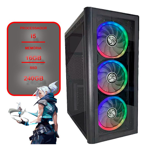 Pc Game Intel Core I5  Memória Ram Ddr3 16gb Hd Ssd 240gb