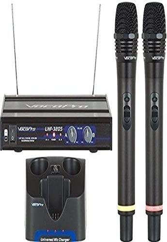 Micrófono Inalámbrico Recargable Vocopro Uhf-3205 Uhf De Dob