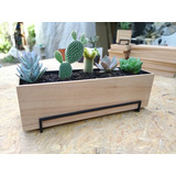 Maceta Minimalista Nordica Industrial Madera Jardinera