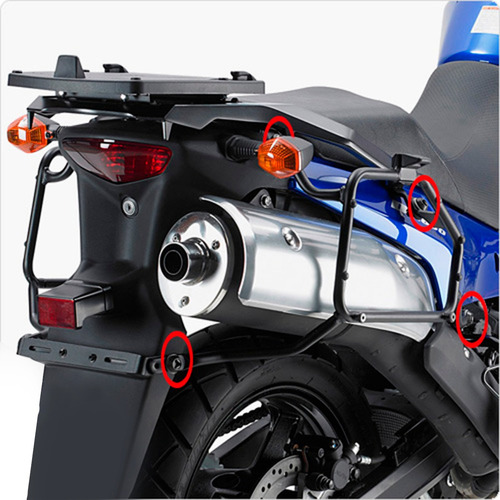 Suporte Mala Lateral Givi Com Engate Rapido Vstrom 650 04/12