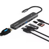 Hub Usb-c Macbook Pro Air M1 M2 Hdmi 4k 60hz Cartão Sd Usb