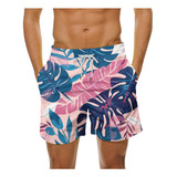 Pantalones Cortos Holgados De Playa Con Bolsillo Para Hombre