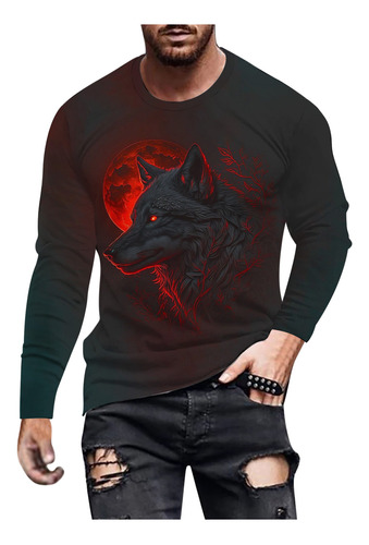 R New Fashion Camiseta Casual De Manga Larga Para Hombre, Ca