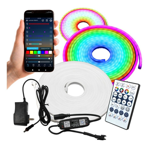 Super Neon Flex Smart Pixel 5 Metros Multicolor Rgb