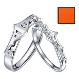 Anillo De Plata Esterlina 925 Ajustable Para Parejas