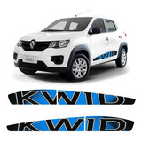 Faixas Kwid 2018 2019 2020 2021 2022 Adesivo Lateral Azul