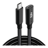 Soku Cable Pro Usb3.1 Tipo C A Hembra Pd 5a 100w 4k 10gbps Color Negro