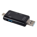 Adaptador Lector Memoria Sd Tf Pendrive Usb Tipo C Micro Usb