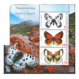 2018 Insectos- Mariposas - Kyrgysztan (bloque)  Mint
