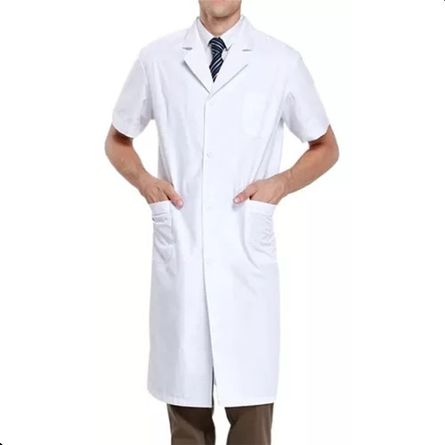 Uniforme Médico, Bata Short Blanca, Uniforme De Laboratorio