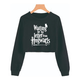 Harry Potter Hogwarts Letter- Sudadera Corta (tipo Crop Top)