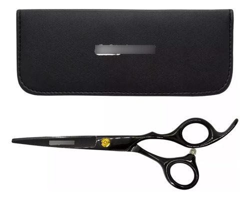 Tijera Corte Microdentada 6 Dorada Negra Style Cut Estuche