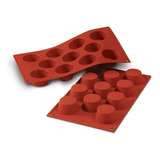 Molde De Silicona Para Muffins Pequeños Sf022 Silikomart® Color Marrón