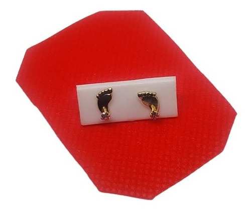 Aretes Topos Bebe Oro Lami 18 K Rosca Seguridad Bebe 00577