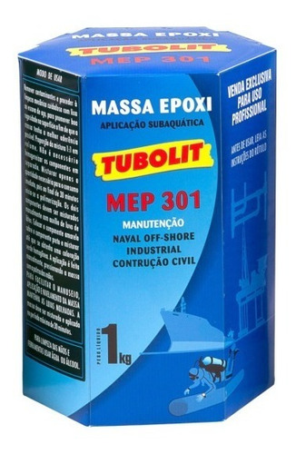 Massa Epoxi Tubolit Mep 301 1kg Naval Casco Subaquática