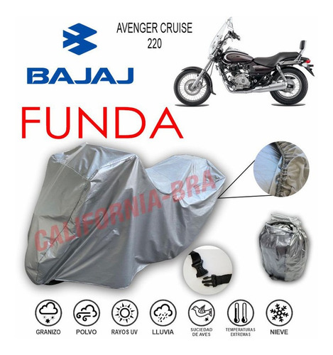 Funda Cubierta Lona Moto Cubre Bajaj Avenger Cruise 220