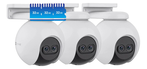 Kit X3 Camara Seguridad Wifi Exterior Ezviz +3 Memorias 32gb