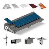 Kit Estrutura Suporte 08 Placas Solar Viga Metálica 10m