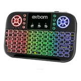 Mini Teclado Bluetooth Com Led Rbg Exbom Bti8s