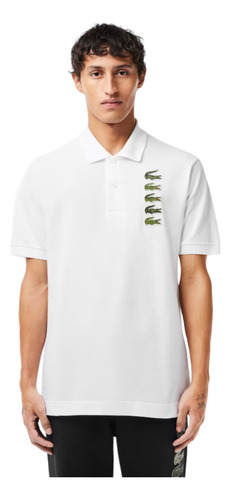 Playera Lacoste Polo De Piqué Con Insignia Ph3474