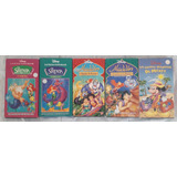Lote 5 Vhs Disney Sirenita Aladdin Mickey Series Seminuevas