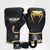 Luvas Boxe Muay Thai New Impact Evo Gold+band + Bucal Venum 