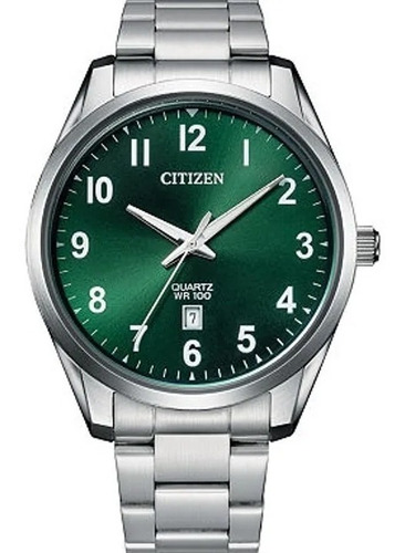 Citizen Classic Quartz Green Dial Bi1031-51x ..... Dcmstore Color De La Correa Plata Color Del Bisel Plata Color Del Fondo Verde