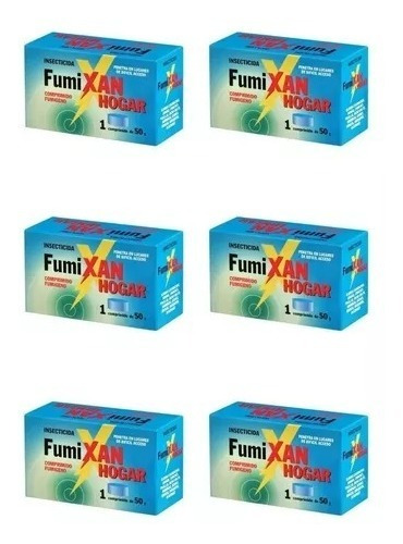 6 X Insecticida Fumixan Hogar 50 Gr Pastillas 