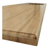 Mesada 120x60 Borde Biselada Ciega Madera Eucalipto Laqueada