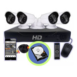 Kit Seguridad Dvr Full Hd 4 Camaras Hd Exterior + Disco 1tb