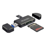 Leitor De Cartão 3 Em 1 Card Reader Usb 3.0 Type C Micro Usb