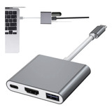 Adaptador Hub Usb C A Hdmi 3 En 1 Para Macbook Pro,air,iPad